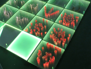 Effet de miroir d'infini télécommandé de piste de danse 3D mené sans fil 